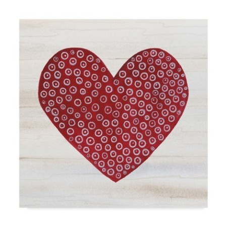 Kathleen Parr Mckenna 'Rustic Valentine Heart Iii' Canvas Art,24x24